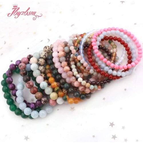 Round Stone Bracelet:ShouShan Agates Turquoises Lava Natural Beads For Women Chritmats Fashion Jewerly Gift Bracelet 6/8/10mm 7"