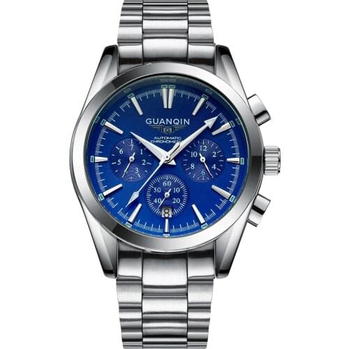 Guanqin GQ01231 Mechanical Watch Men Movement Automatic Watches Luxury Stainless Steel Sapphire Relogio Masculino