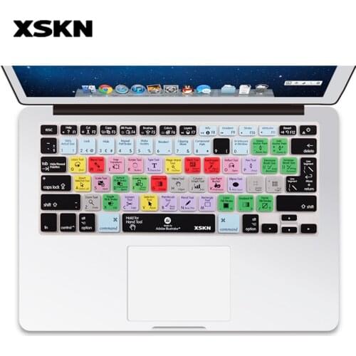 XSKN for Illustrator Keyboard Cover for Macbook, AI Shortcut Functional Shortcut Keyboard Protector for Macbook Air 13 Pro Reina