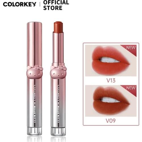 COLORKEY HelloKitty Matte Lipstick Moisturizing Waterproof Long Lasting Lip Stick Lightweight Velevt Makeup Lip Cosmetic