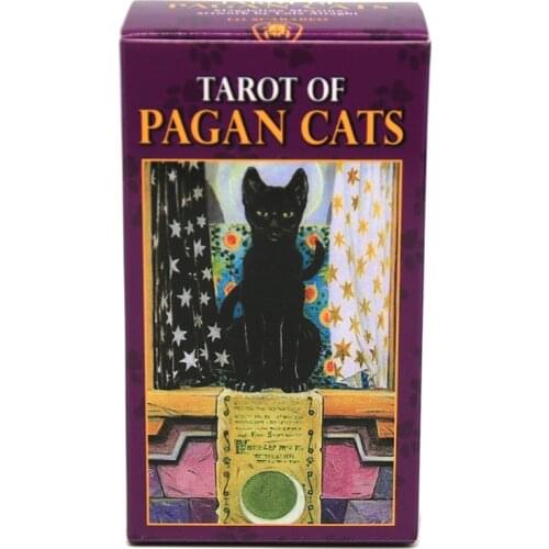 Geneic 78 Cards Deck Tarot Of Pagan Cats Full English Family Party Board Game Oracle Cards Astrology Divination Fate Card