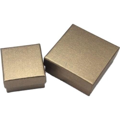 MADALENA SARARA 50pcs/lot 5X5cm Jewelry Box Kraft Paper Box Black Color Multi Sizes For Earrings Bracelet Storage Gift Box
