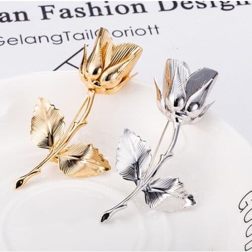 Metal Flower Brooch Pin For Women Men Korean Temperament Brooches Suit Cloth Accessories Custom Brooch Jewelry Gift