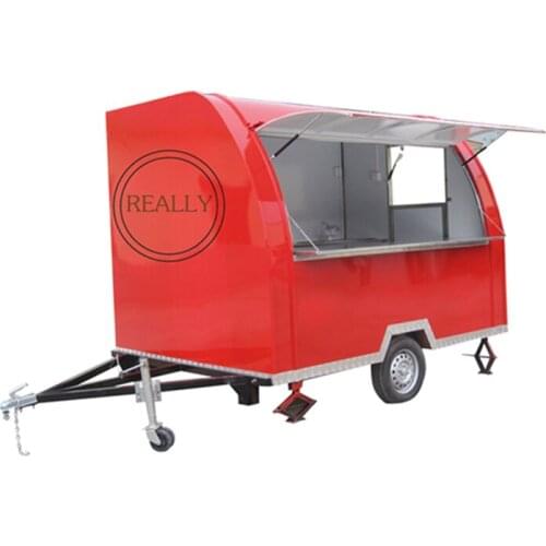 Multifunction mobile food cart 2900mm snack street vending trailer hot dog truck for sale