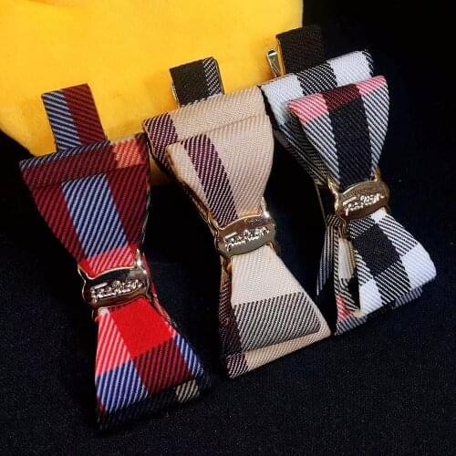 2021 Fashion Geometric Pattern Plaid Hairpins Hair Clips Claws Crabs British Design Grid Striped Hair Accessories Clip Headdress