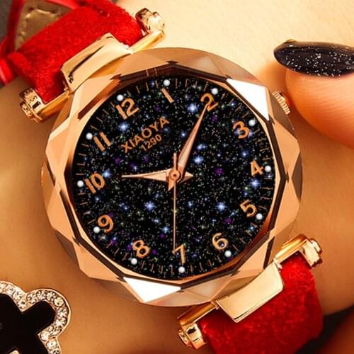 Fashion Women Watches 2020 Best Sell Star Sky Dial Clock Luxury Rose Gold Womens Bracelet Quartz Wrist Watches New Dropshipping