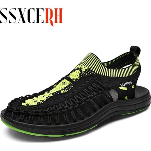 Men Shoes Designer Hand-woven Men Sandals Summer 2021 Breathable Loafer Men Casual Shoes Comfortable Fashion Beach Sandals Shoes
