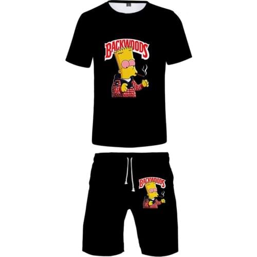 Funny Foods Backwoods Honey Berry Two Pieces Sets Men 3D T Shirts+Shorts Suit Men Summer Tops Tees fashion Tshirt Men Clothing