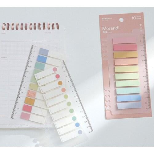 200 Sheets Sticky Notes Memo Pad Loose-leaf Index Sticker Page Bookmark Sticker Office Stationery Supplies M6U2