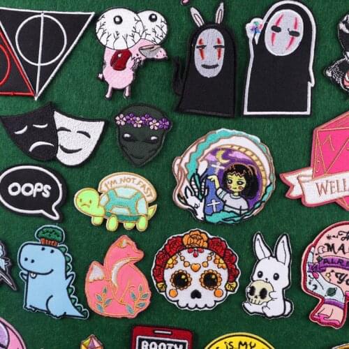 Cartoon Animal Patch Embroidered Patch For Clothing Iron On Patches On Clothes Sticker Whale Patches For Clothes Badges Applique