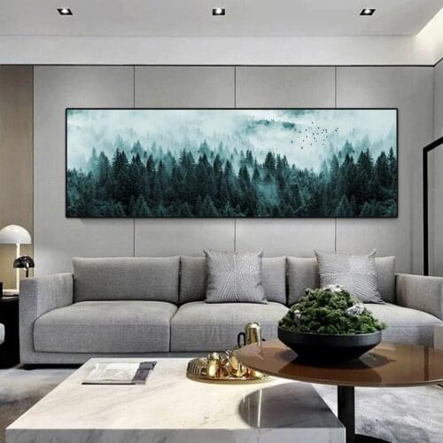 Nordic Forest Decorative Wall Pictures for Room Big Size Quadros Wall Art Canvas Painting Etsy Dropship Home Decorative Posters