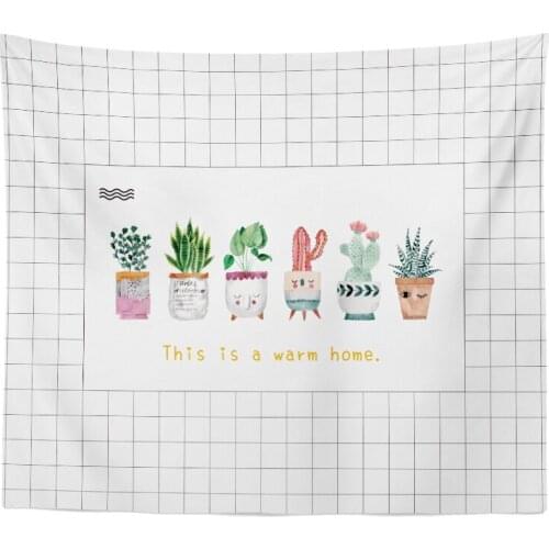 Nordic Style Tapestry Wall Hanging Aesthetic White Modern Art Tapestry Simple Large Bedroom Wandteppich House Decoration EB50GT