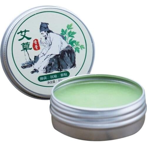 2021 New 30g Wormwood Oil Cooling Ointment Repellent Insect Bite Repair Refreshing Relieving Itching Moxa Moxibustion Cr