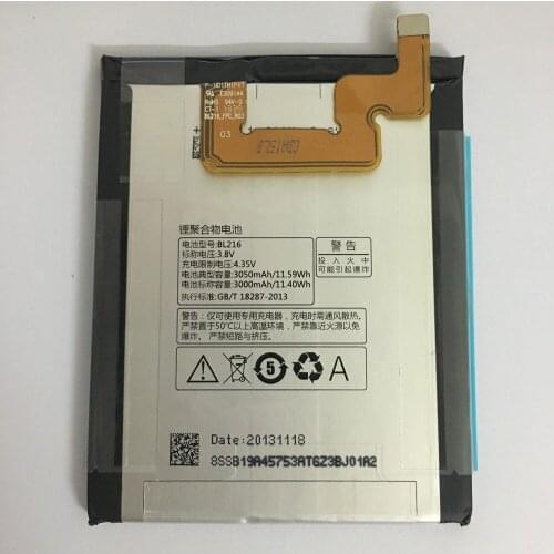 Original for Lenovo BL216 Battery Rechargeable 3000mAh Li-ion Backup Battery for Lenovo K910 K910e BL-216 Battery
