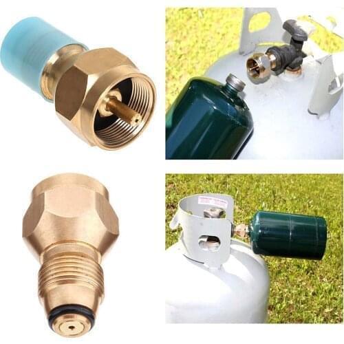 Propane Refill Adapter Lp Gas 1lb Small Cylinder Tank Brass Coleman Heater Shell Outdoor Stove Accessories