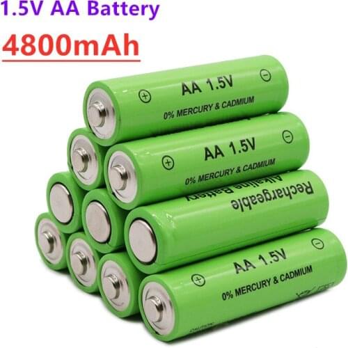 Rechargeable battery 1.5V AA battery 4800mAh Rechargeable battery NI-MH 1.5V AA battery for Clocks mice computers toys soon