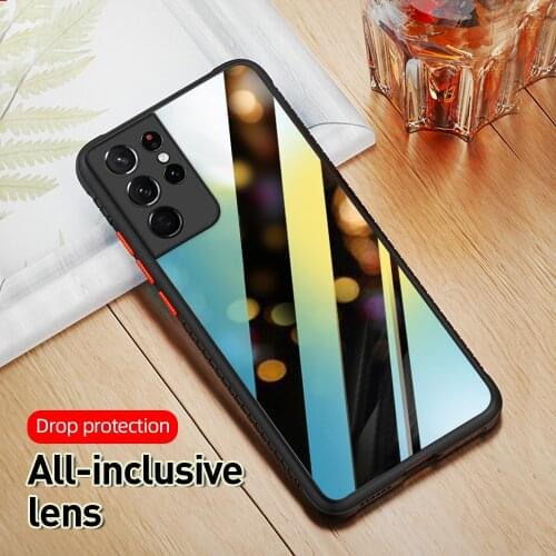 Clear Acrylic Tire Pattern TPU Bumper Camera Protect Shell for Samsung Galaxy A12 A32 A52 A72 S20 Note 20 S21 FE Ultra Plus Case