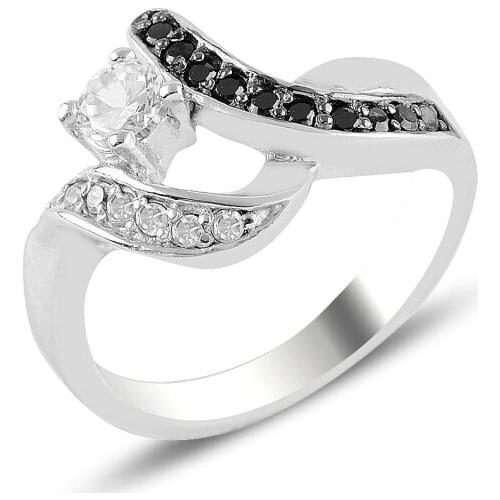 Silver 925 Sterling Zircon Stone Ring