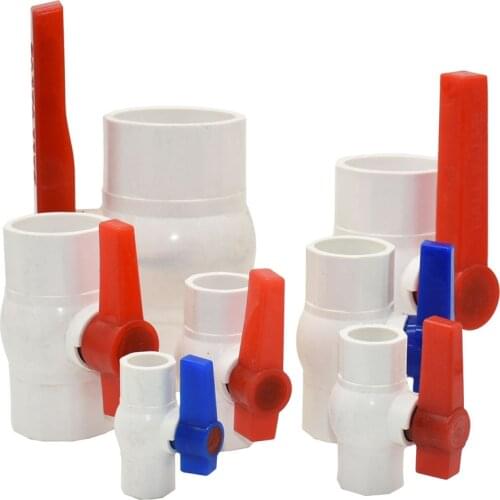 20/25/32/40/50/63/75mm Pipe PVC Valve Connector Water Pipe Fitting Hot Melt Ball Valve Agriculture Garden Irrigation Fittings