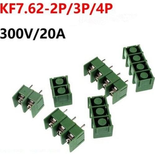 10pcs splice connecting terminal MG/DG/KF7.62-2P/3P/4P 7.6MM pitch Connector 2-4pin 300v 20A