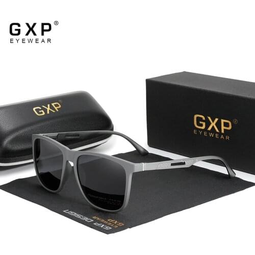 GXP 2021 BOUTIQUE TR90 Frame Aluminium Men Driving Polarized Sunglasses Women Square Shades UV400 Lens Oculos De Sol