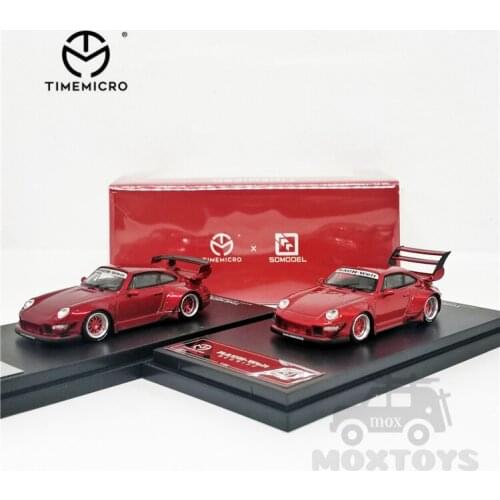 TimeMicro 1:64 RWB993 Candy Red double-deck/GT Wing Diecast Model Car