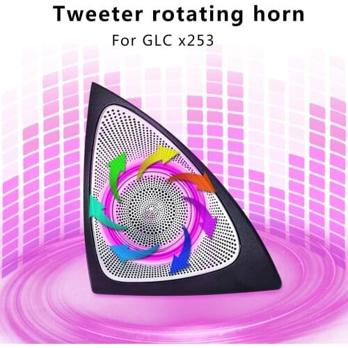 For Mercedes Benz X253 GLC Class treble speaker LED treble speaker audio trumpet horn 3 12 64 color car rotation light tweeter