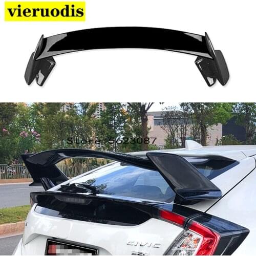 High Quality ABS Plastic Unpainted Color Type-R Style Tail Wing Rear Trunk Spoiler Fit For Honda Civic Hatchback 2017 2018 2019