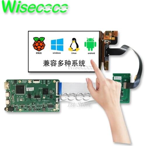Wisecoco 5.5 Inch AMOLED 1920x1080 OLED Capacitive Touch Panel For Raspberry Pi 4 4B Display TV Box PS4 Game Console LCD Camera