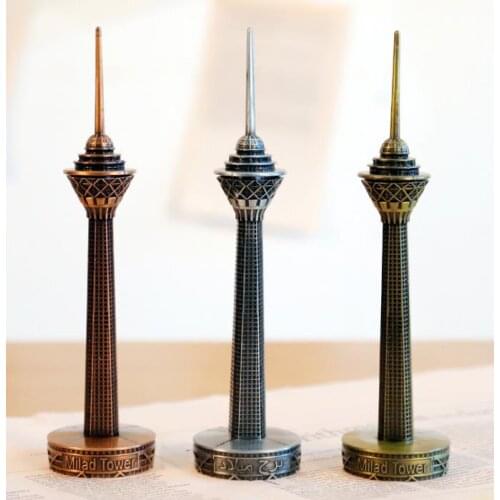Iron tower landmark building metal miniature model gift ornaments home decoration accessories statue
