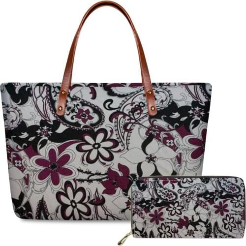 Polynesian tribal style Printing custom Women Shoulder Bag Casual Tote Large Top-handle Bags Long Purse Female Top-handle