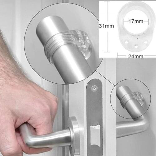 1pcs Transparent Doors Protector Door Handle Bumper Door Stop Buffer Baby Safety Home Silencer Crash Pad Doors Protector Walls