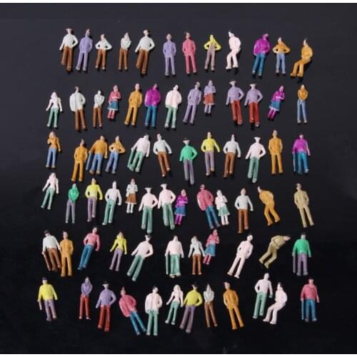 100 Model People Figures Passenger Train Platform Diorama Street Scenery 1:75 HO