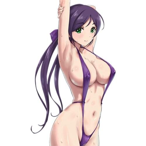 13cm *8cm Personality Toujou Nozomi Hot Sexy Girl Car Stickers Accessories Motorcycle Cover Scratches Waterproof PVC