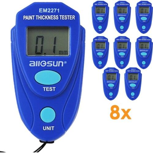 8 pieces x Mini Car Painting Thickness Tester Paint Thickness Meter 0~2.0mm Coating Thickness Gauge Epoxy Enamel
