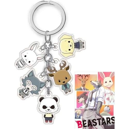 Anime BEASTARS Cosplay Accessories Cute Animal Pendant Acrylic Keychain Women Men Key Ring Key Chain Toys Gifts Decoration New