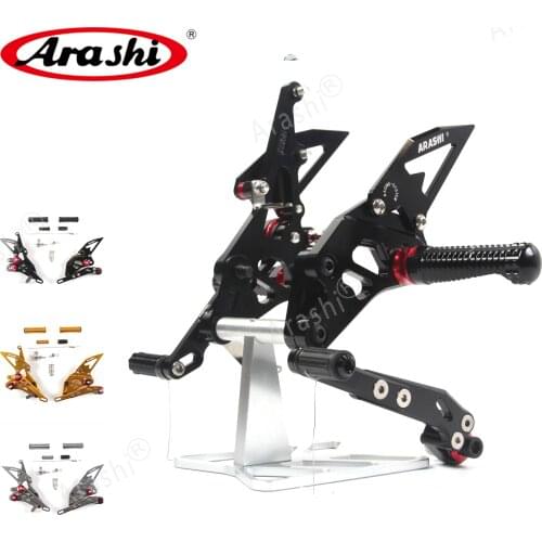 Arashi Adjustable Footrests For SUZUKI GSXR1000 2009 - 2016 Foot Pegs Footrest GSXR-1000 2010 2011 2012 2013 2014 2015 CNC GSXR