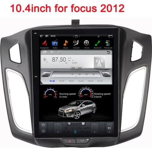 Android 7.1 big touch screen tesla style car dvd player gps navigation for ford focus 2012 2013 2014 car audio stereo wifi
