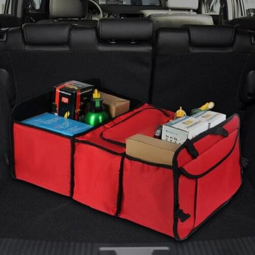 Car Multi-Pocket Organizer Large Universal Car Storage Organizer Trunk Collapsible Toys Food Storage Truck Cargo Container Bags