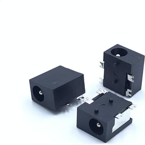 Free shipping 10PCS DC-033 DC power DC033 SMD SMT 4PINS sockets female connector soldering ROHS