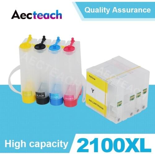 Aecteach Printer Ciss Ink System For Canon PGI 2100 MAXIFY Ib4010 IB4110 MB5110 MB5310 MB5410 Printer Cartridge