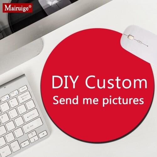 DIY Custom Mouse Pad Round Cute Various Pattern Styles Game Computer Pad Pink Mousepad Small Desk Mat PC Pad 20x20/22X22cm