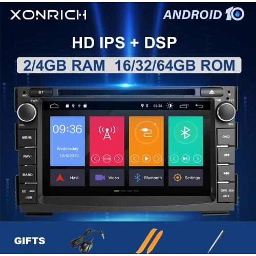 DSP 4GB 64GB 2 Din Android 10.0 Car DVD Multimedia Player For Kia Ceed 2010 2011 2012 Venga Stereo Radio Audio GPS Carplay IPS