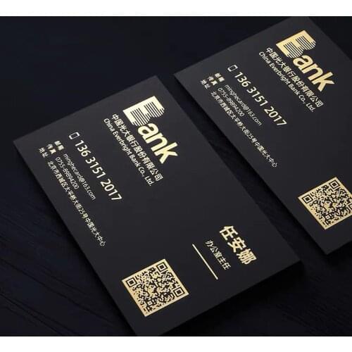 Custom business card printing personalized thick special paper hot gold foil stamping print smooth touch 350gsm/700gsm 200pcs