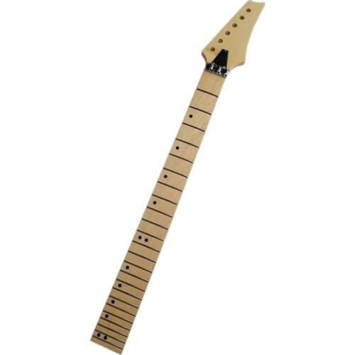 Disado 24 Frets wood color maple Electric Guitar Neck maple fingerboard inlay dots glossy paint Guitar accessories parts