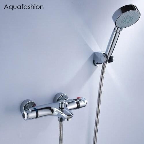 Shower Faucet Sets Modern Thermostatic Bathroom Bath Shower Mixer Tap Valve Thermostatic Shower Faucet