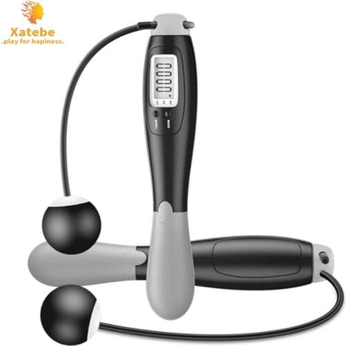 New1pc Digital Wireless Calorie Counter Skip Rope Sport Weights Exercise Fitness Body Building Cordless Jump Ropes With Digital
