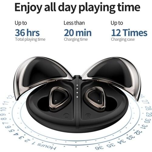 New TWS Bluetooth Headphone Wireless Blutooth Earphone Hifi Music Headset IPX7 Waterproof Sport Earbud TWS Earphones With Mic