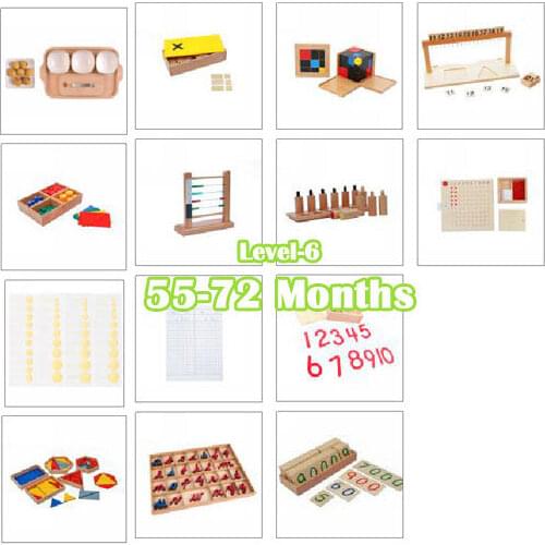 Montessori at home learning packages 55-72months material toys
