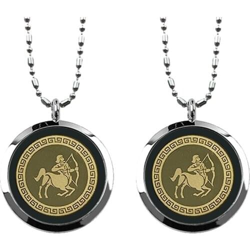 Sagittarius Chain Pendant Necklace with Negative Ions Scalar Energy Necklace Men Women
